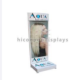 China Retail Store Advertising Floor Hair Display Stand For Hair Extension And Accessories supplier