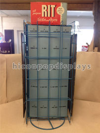 China Metal Hair Color Tinned Dye Accessories Display Stand Double Sided Custom Signage supplier