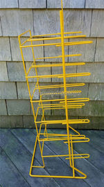 China Yellow Wire Flooring Display Stands , Custom Cheese Store Food Display Rack supplier