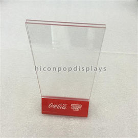 China Countertop Acrylic Signage Display Stand For Wine Shop / Drinks Retail Store supplier