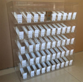 China 50 Pushers Clear Acrylic Frame Tobacco Display Case For Retail Store Tabletop supplier