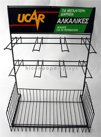 China Desktop Commercial 8 Hooks Metal Store Display Rack For Hanging / Storage Small Items supplier