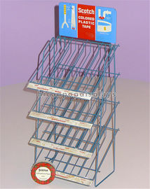 China Metal Audio Accessories Display Stand 4-Tier Tape Display Stand Desktop For Promotion supplier