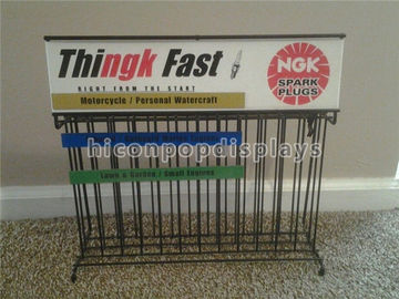 China Black Foldable Plug Metal Wire Display Rack For Motorcycle Accessories Retail Shops supplier