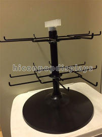 China Black 2 - Tier Spinner Rack Display Stand 16 Hooks Swivel Display Rack For Products supplier
