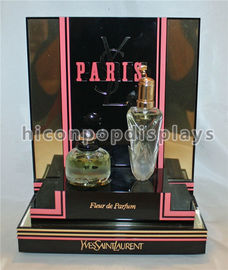China Paris Cosmetics Merchandising Store Fixtures Acrylic Perfume Display Stand 3-Step supplier