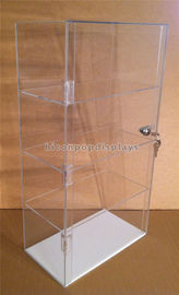 China 3-Layer Acrylic Cosmetic Display Stand Makeup Store Display Unit With Lock supplier