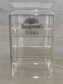 China Liquor Store Wine Display Stand Acrylic Wine Display Case With Custom Logo supplier