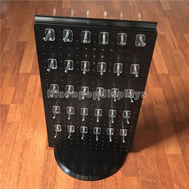 China Black Spinner Display Rack 2-Way Pegboard Table Top Display With Detachable Hooks supplier