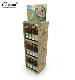 China Your Logo Wine Display Stand Metal Drinks Or Wine Retail Bottle Store Display supplier