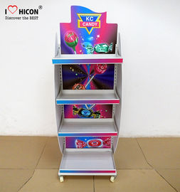 China Freestanding Candy Merchandising Metal Retail Display Stands With Powder Coating supplier
