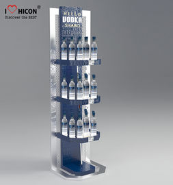 China Painting / plating Pop Merchandise Display Custom Floor Beverage Display Stand supplier