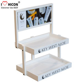 China Wood Cosmetic Display Stand Counter Top Marketing Skin Care Products Display Stand supplier