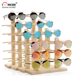 China Amazing Clients Wooden Sunglasses Display Stand Counter Top Advertising Equipment supplier