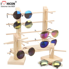 China Countertop Colorful Waterproof Acrylic / Wood Sunglasses Display Rack supplier