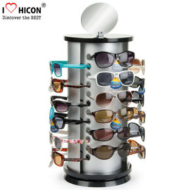 China Counter Top Sunglasses Display Case Round Shape Metal Eyeglass Display Rods supplier