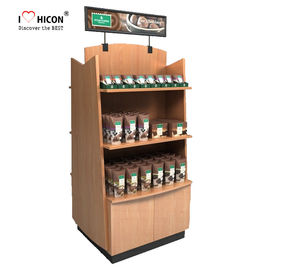 China Wood Display Stand Double Way Wood Handmade Merchandising Chocolate Display Rack supplier