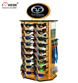 China Shopper Marketing Sunglasses Display Commercial Wooden Sunglass Display Stand supplier