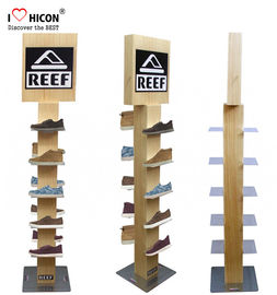 China Professional Shoes Display Fixture Modern Wooden Shoe Display supplier
