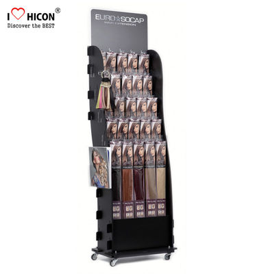 China Hair Salon Wig Display Ideas Movable Metal Wig Display Stands supplier