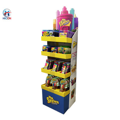 China Retail Store Fixtures Free Standing Cardboard Floor Display Stand supplier