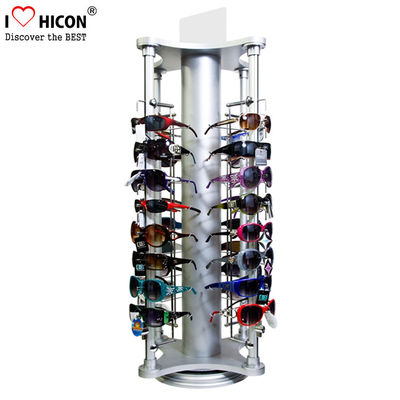 China Counter Top Sunglasses Retail Shop 4-Way Metal Eyeglass Display Rack Rotating supplier