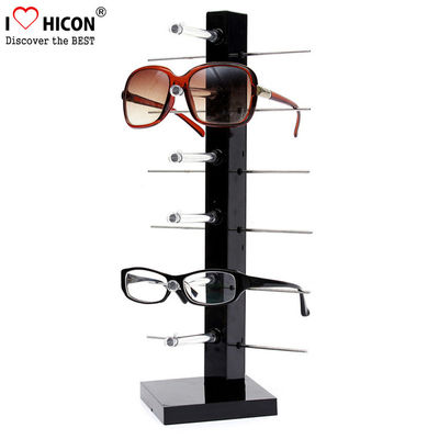 China Custom Wooden Optical Shop Display Counter Top 6-Pair Sunglasses Display Rack supplier