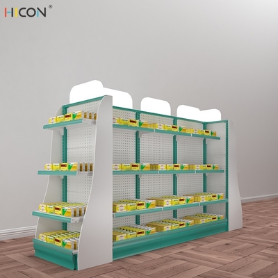 China Customized 4-Side White Pegboard Retail Medical Shop Racks supplier