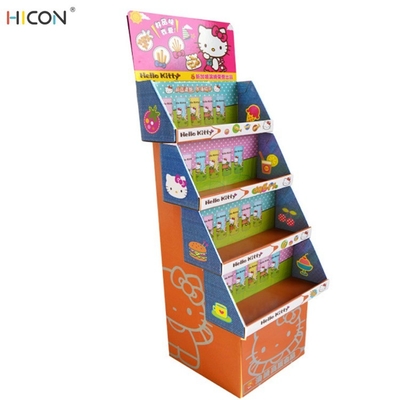 China Lovely 4-Tier Custom Cardboard Card Toys Display Stand supplier