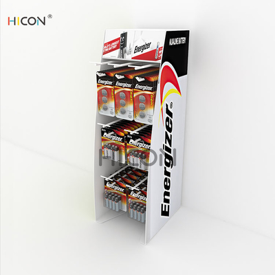 China Counter-Top Custom White Metal Energizer Battery Display Stand supplier
