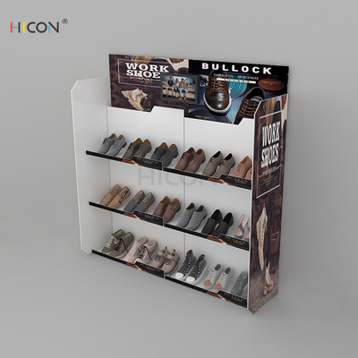 China Combined Floor 3-Tiers Acrylic DIY Shoe Display Stand for Sale supplier