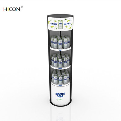 China 3-Tiers White Graphics Beverage Kiosk Displays Shelf Design supplier