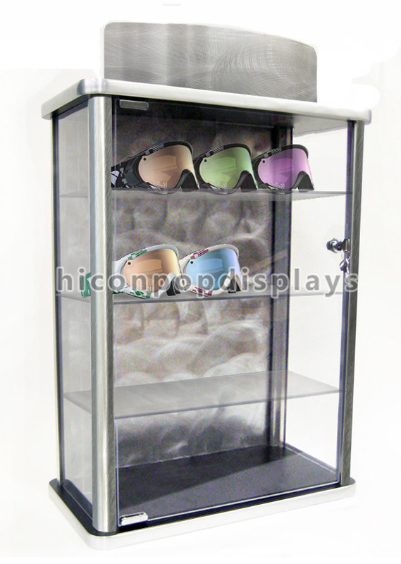 Table Top Acrylic Display Case Eyewear Retail Shop Advertising Locking