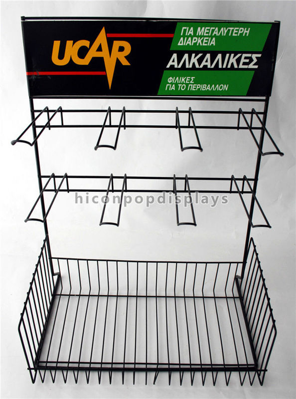 Desktop Commercial 8 Hooks Metal Store Display Rack For Hanging Storage Small Items