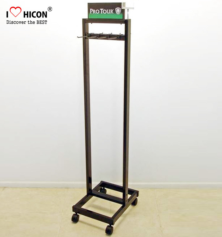 4Caster Retail Store Custom Metal Floor Stand Leather Belt Display Rack