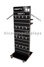 Double Sided Slatwall Display Stands / Slatwall Floor Displays Metal supplier