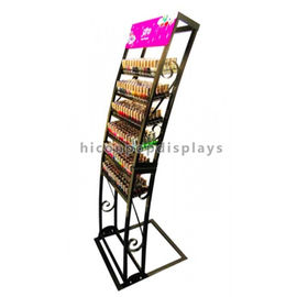 Floorstand Metal Cosmetic Display Stand ,  Makeup Nail Polish Display Stand supplier