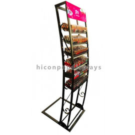 Floorstand Metal Cosmetic Display Stand ,  Makeup Nail Polish Display Stand supplier