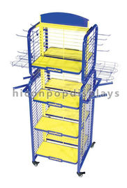 Metal Toys Retail Display Rack , Flooring Metal Display Stands 4- Way Movable supplier