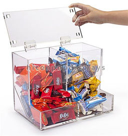 Counter Top Acrylic Display Case , Pure Acrylic Display Cubes for Candy Wholesale supplier