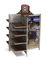 Freestanding Advertising Wood Shelving 4 - Way Retail Clothing Racks Customized supplier