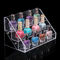 3 - Step Cosmetic Retail Displays Transparent Acrylic Nail Polish Display Rack supplier