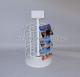 Retail Metal Spinner Display Rack Countertop , Spinning Book Rack For Postcard supplier