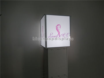 4 - Way Retail Accessories Display Lighting Hair Extension Display Stand Freestanding supplier