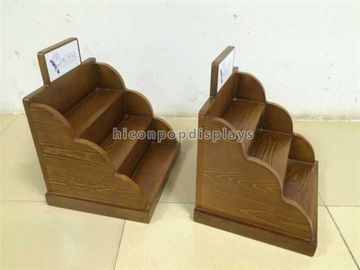 Wood Cosmetic Display Stand for E - Liquid Juice Bottles / Essential Oil supplier