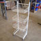 Metal Wire Display Stand Free Standing With 4 - Layer Basket Holder / 4 Caster supplier