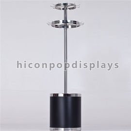 Round 2 Layer Merchandising Store Fixtures Chroming Hooks Belt Display Racks Rotating supplier