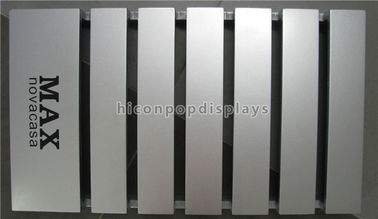 Wood Slotted Tile Display Racks Free Standing Custom Size Tile Showroom Display supplier