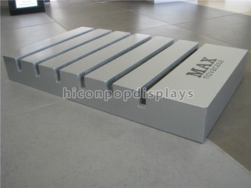 Wood Slotted Tile Display Racks Free Standing Custom Size Tile Showroom Display supplier