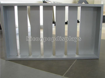 Wood Slotted Tile Display Racks Free Standing Custom Size Tile Showroom Display supplier